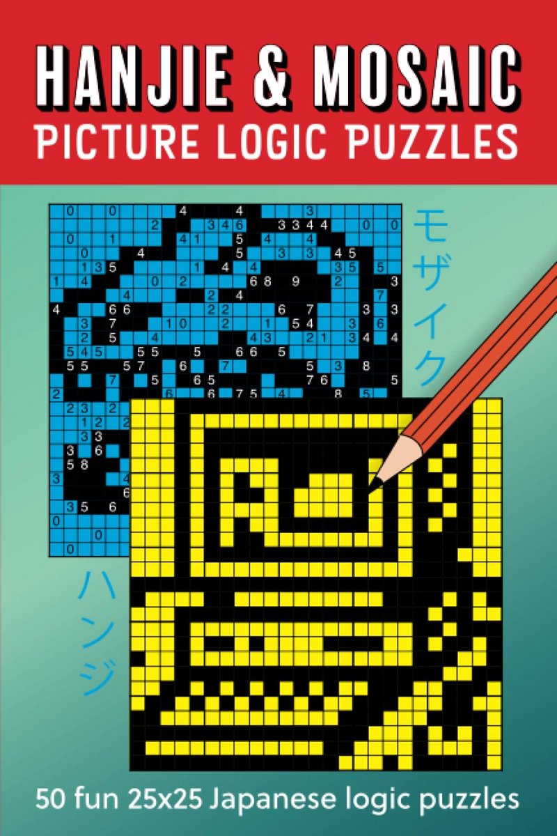 50 Grote Japanse Logische Puzzels (25x25) - Moezel en Hanjie Puzzelboek