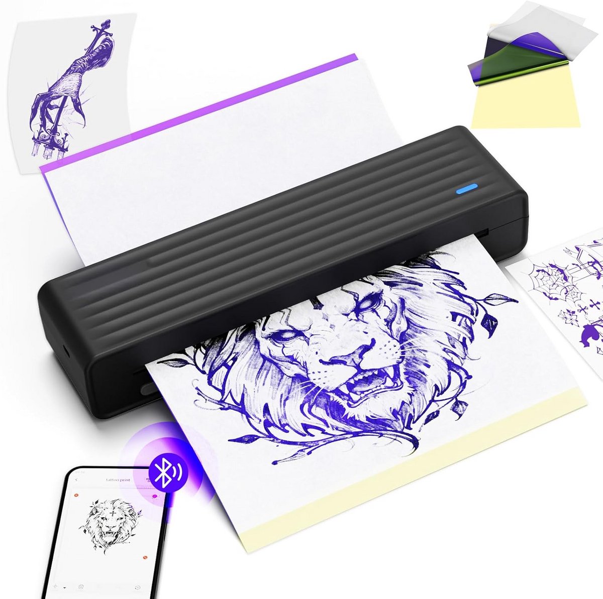 Draadloze Tattoo Stencil Printer voor Professioneel Gebruik