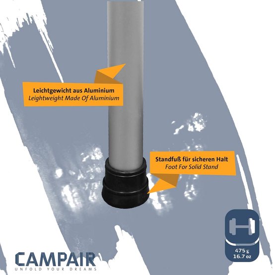 Verstelbare Telescopische Aluminium Paal 90-230 cm voor Luifels en Zeilen — afbeelding 2