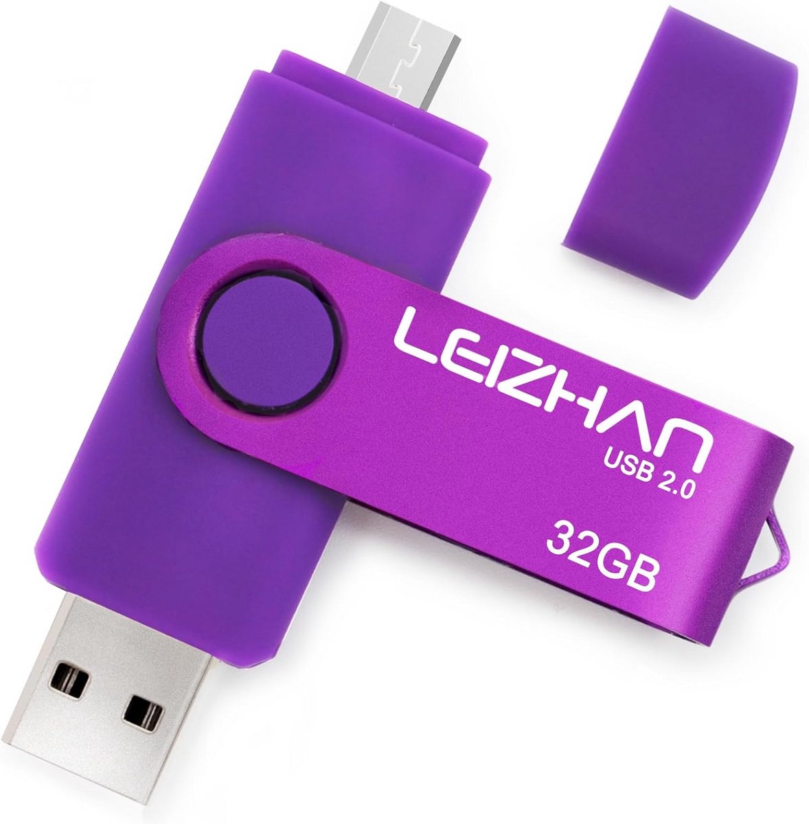 OTG USB Stick 32GB 2-in-1 Flash Drive voor Micro Telefoon en PC