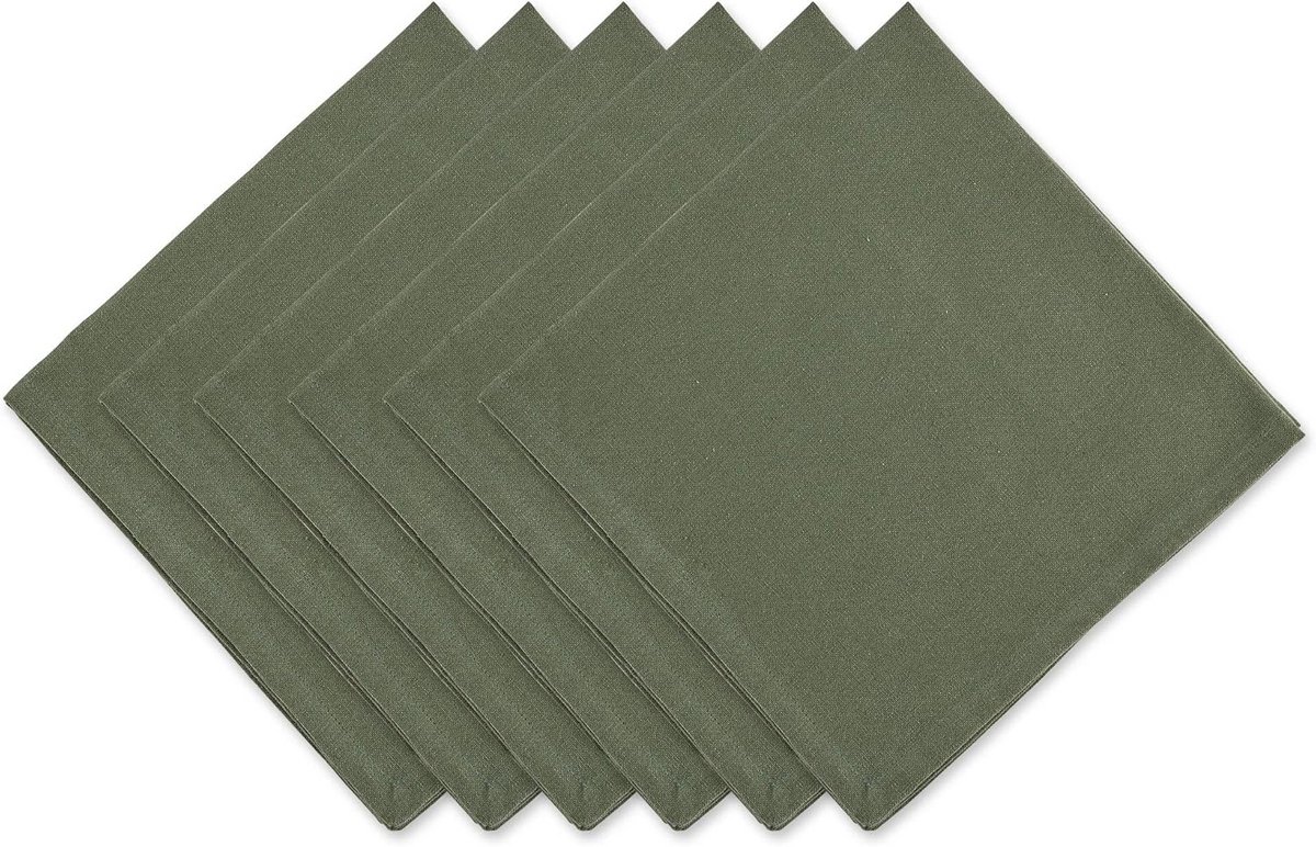 Set Geweven Stoffen Servetten 20x20 cm Artisjok Kleur