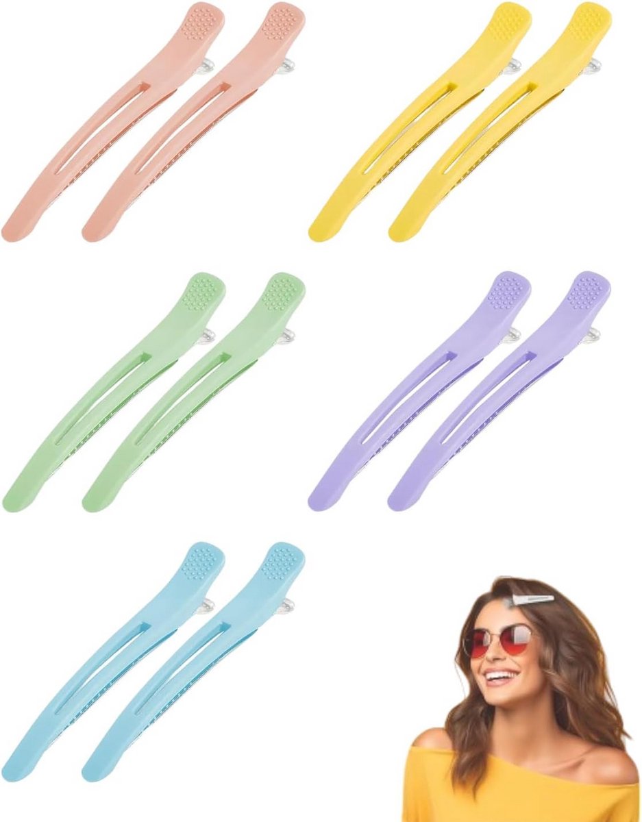 10 Stuks Haarclips voor Stylen en Knippen - Professionele Klemmen zonder Sporen