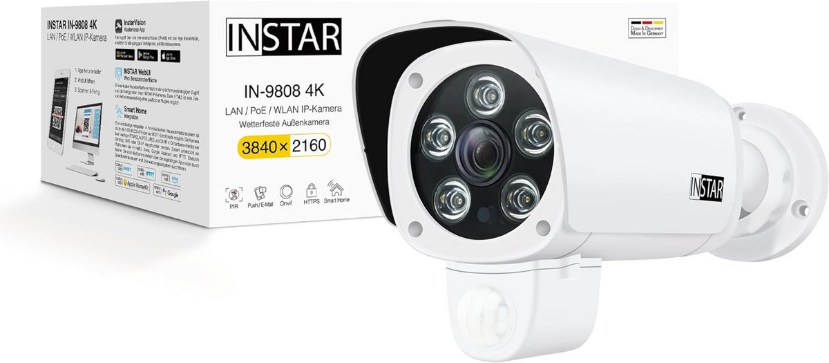 4K Ultra HD Buiten Beveiligingscamera met AI Herkenning en Nachtzicht