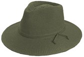 Gilly Fedora – Zonnehoed Dames Kreukbestendig Reisvriendelijk - Maat: M-L: 58 cm - Olive