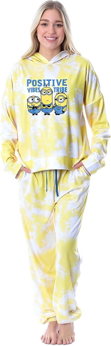Dames Pyjamaset met Capuchon en Tie-Dye Print Loungewear