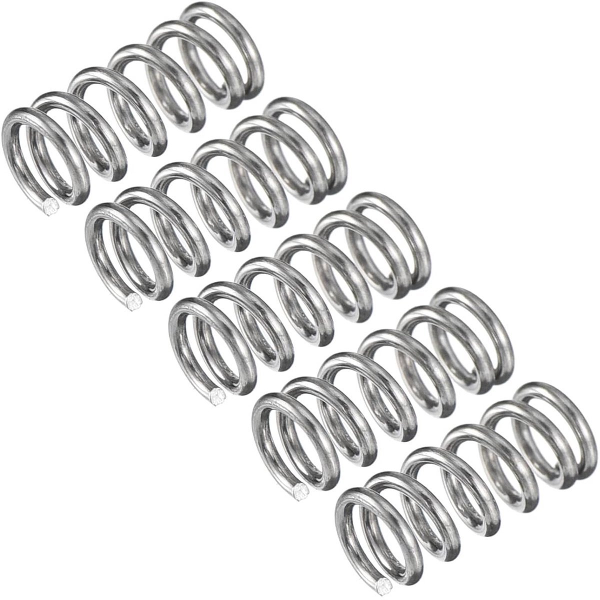5 Stuks Drukveren Roestvrij Staal 5mm Buitendiameter 10mm Lengte