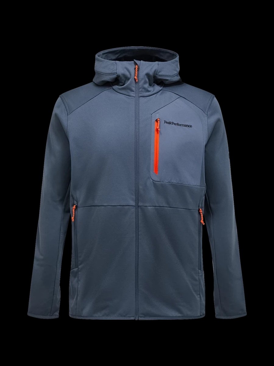 Utility Light Zip Hood Fleece Heren Mountain Mist/Mountain Mist Grijs