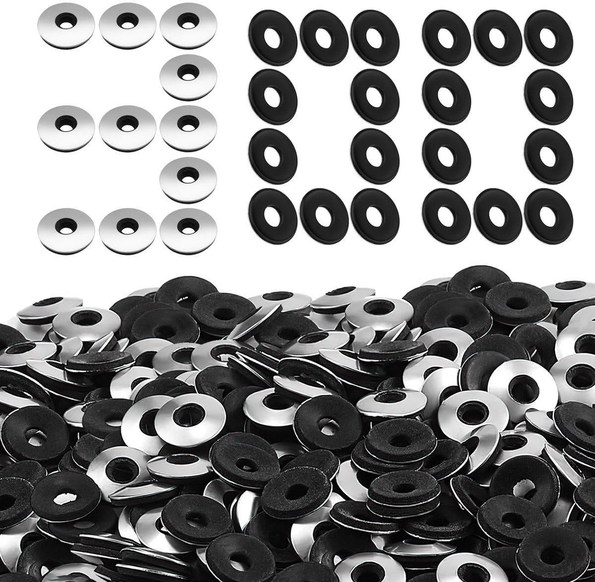 300x EPDM Afdichtringen RVS M4.2x12mm - Waterdichte Rubberen Sluitringen voor Schroeven
