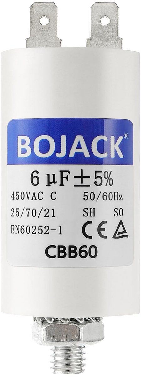 Motorcondensator 6uF 450V Startcondensator voor Elektrische Motoren en Pompen