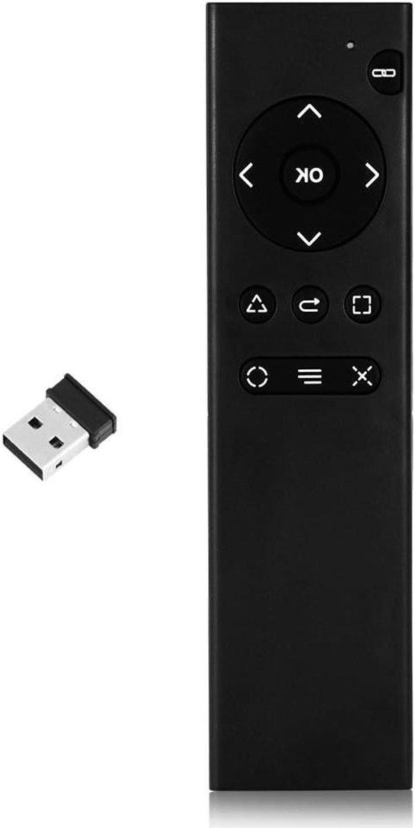 Afstandsbediening voor DVD spelers 4 apparaten 2,4 GHz draadloos zwart - USB-ontvanger.