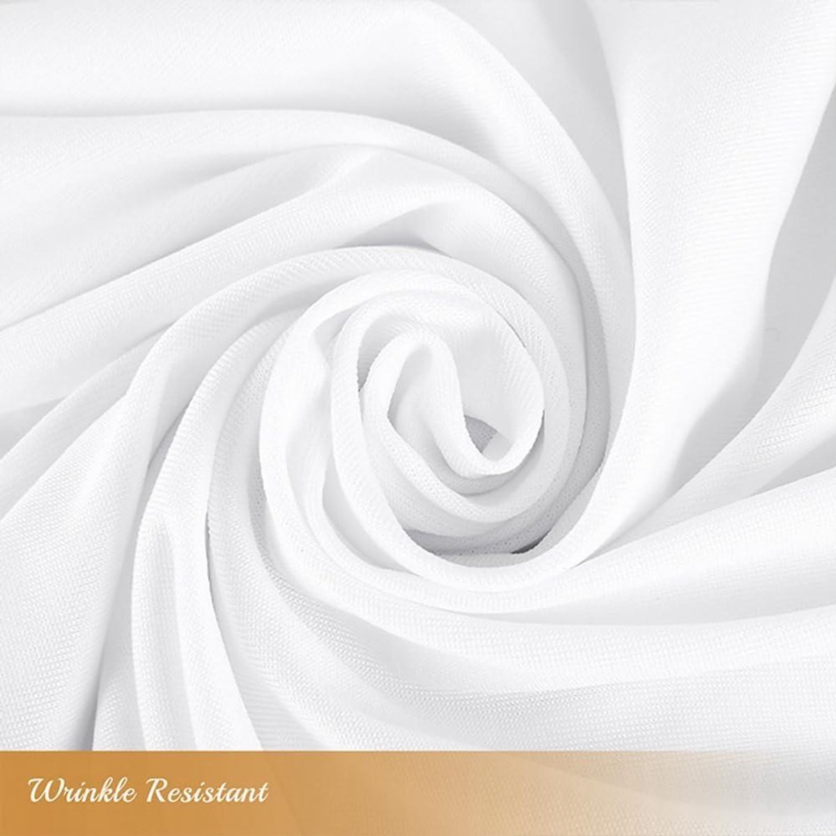 Spandex tafelkleed ronde elastische tafelrok voor bruiloft en feest - 183 cm - Wit