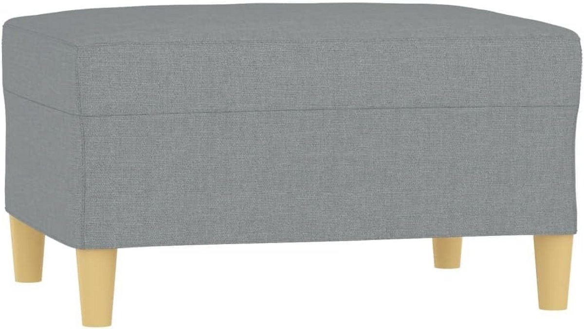 Comfortabele Voetenbank Lichtgrijs Stof - Zetel voor Woonkamer
