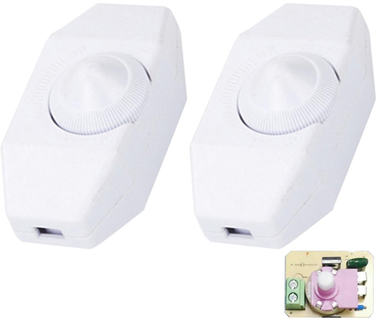 2 Stuks Universele LED Dimmer 230V - Traploos Instelbaar 1-100W