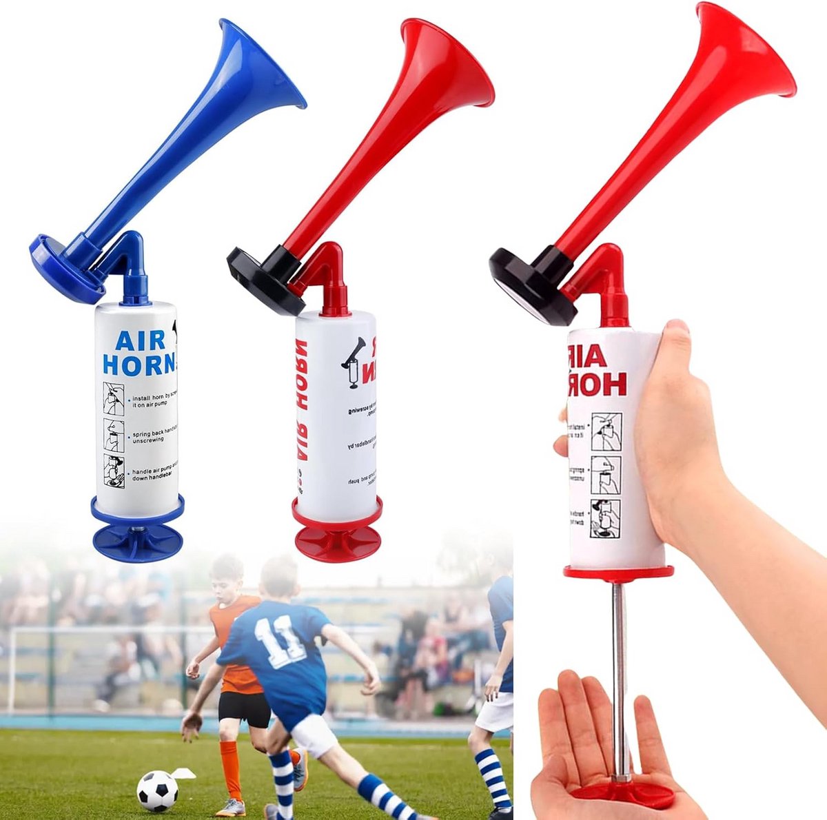 Krachtige Luchthoorn Set - 110dB Signaalhoorn voor Sport en Feest