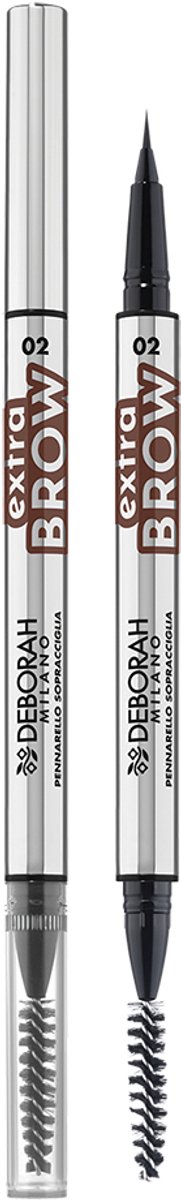 Deborah Milano 24 Ore Brow Marker – 02 Light Brown - Precisiemarkering Voor Wenkbrauwen – Microblading‑Effect – Intens Gepigmenteerde, Langhoudende Wenkbrauwpen – Natuurlijke & Gedefinieerde Look