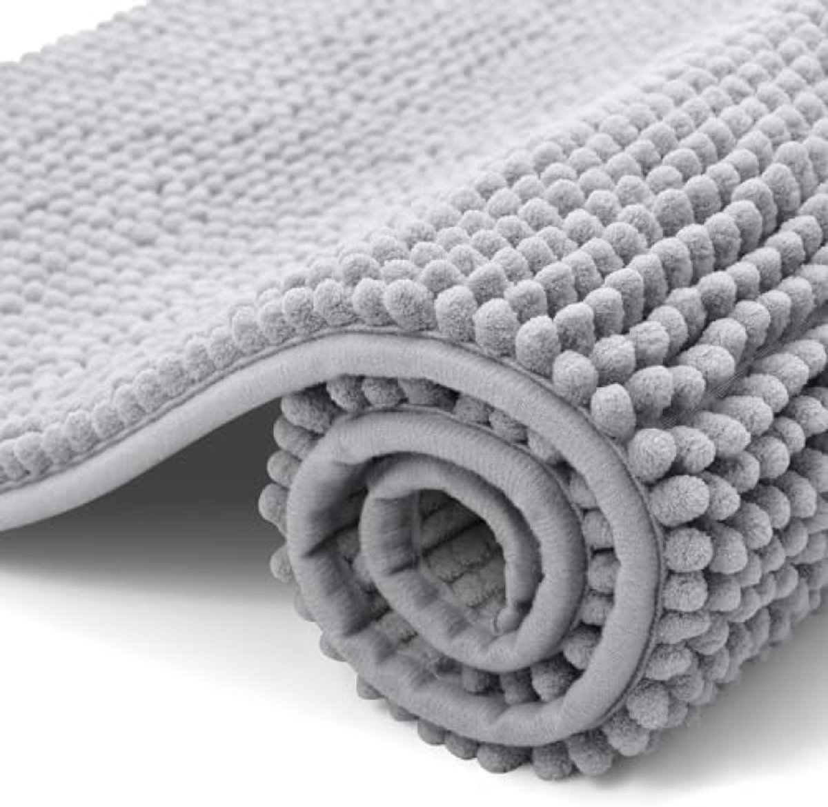 Zachte Badmat met Antislip Onderkant - Lichtgrijs