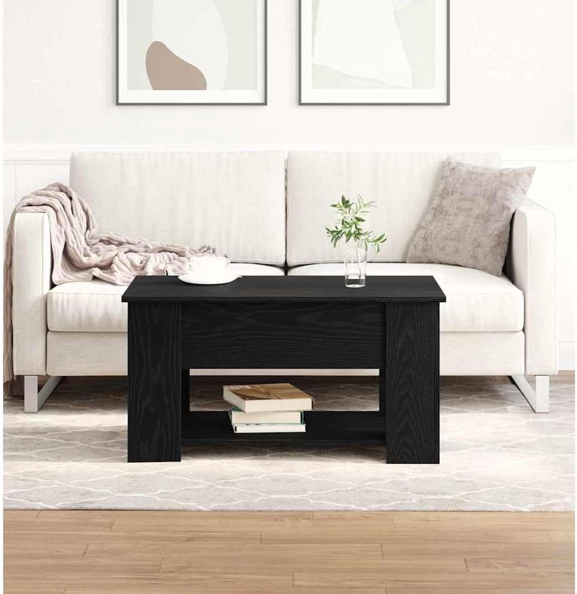 Hangende make-uptafel 110x40x16 cm – Zwevende kaptafel met 2 laden – Grijs-Beige wand make-uptafel voor slaapkamer & beautyhoek – Pauwhome