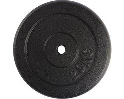 VirtuFit Gietijzeren Halterschijf - Halter gewicht - Zwart - 30 mm - 20 kg - Stevig, Slijtvast & Compact - Geschikt voor Crossfit & Krachttraining - Voor Iedere Standaard Halterstang - Halterschijven - Gewichten - Gewicht Schijven
