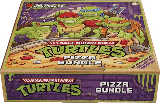 Magic The Gathering Teenage Mutant Ninja Turtles Pizza Bundle – Play & Collector Boosters, Full-Art Lands, Promo Kaarten