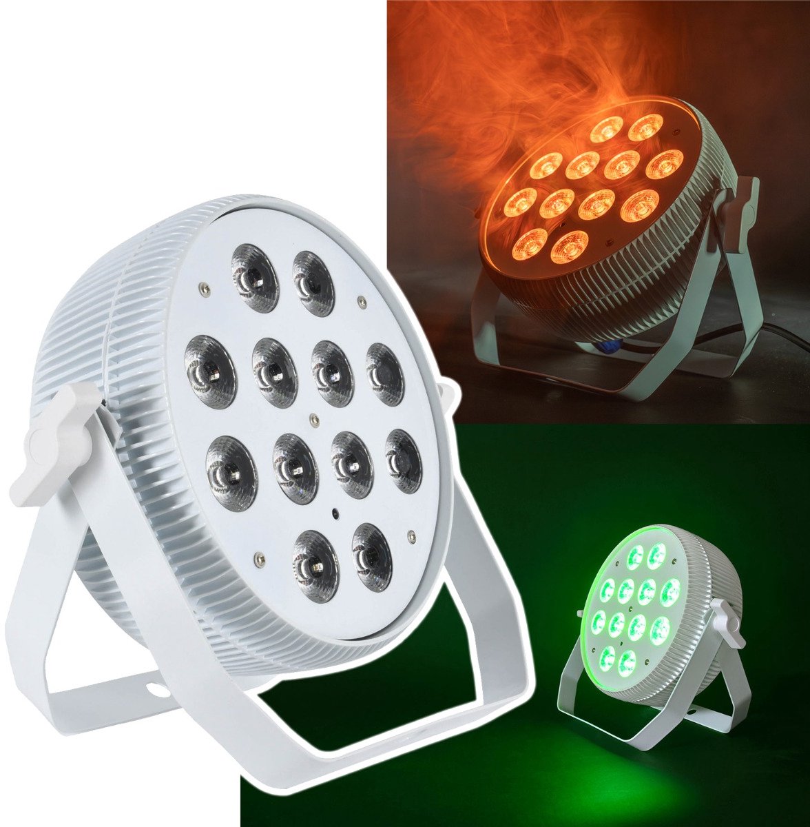 Citronic MagicPAR-80: 12 x 12W RGBWA/UV ventilatorloze PAR-lamp WIT
