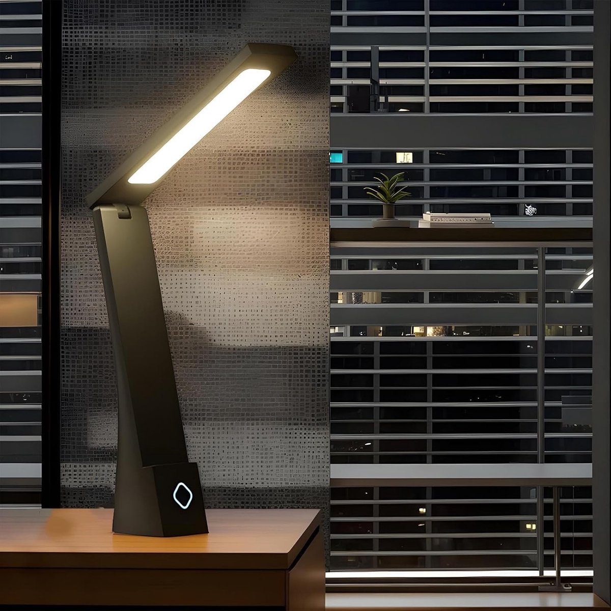 Oplaadbare Bureau Lamp - LED Leeslamp met Oogbescherming - Aanraak Dimmen voor Studie en Slaapkamer - Opvouwbare Lezen en Schrijven Lamp - Opvouwbaar en Draagbaar - Zwart Kleur — cadeau in Gadgets - foto 3