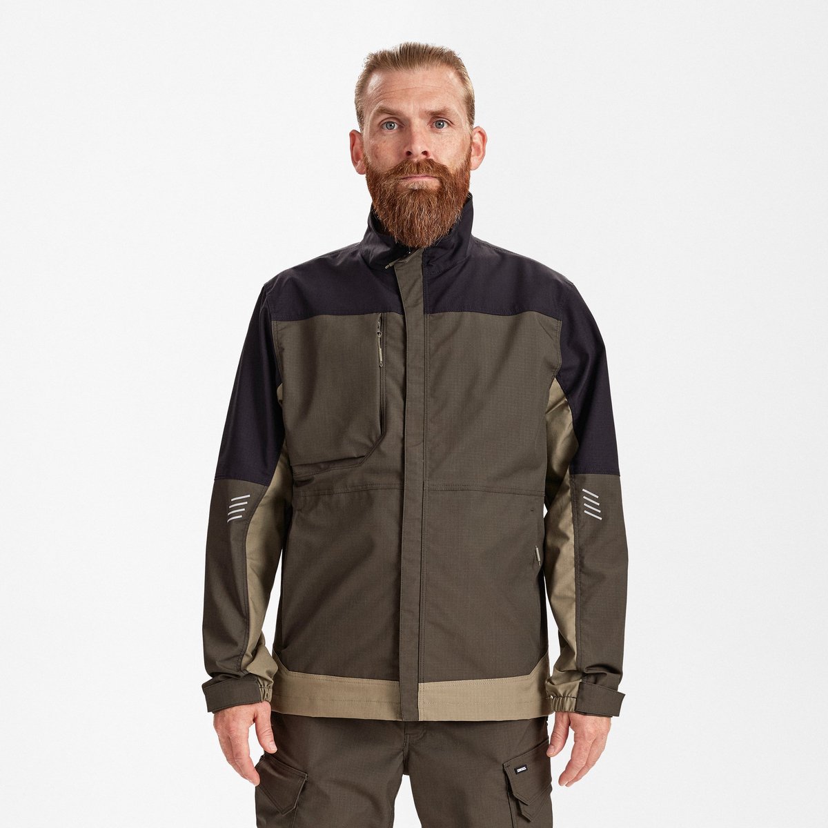 Engel Entire werkjack met 2-weg stretch 1329-144 - Forest Green / Black - 3XL