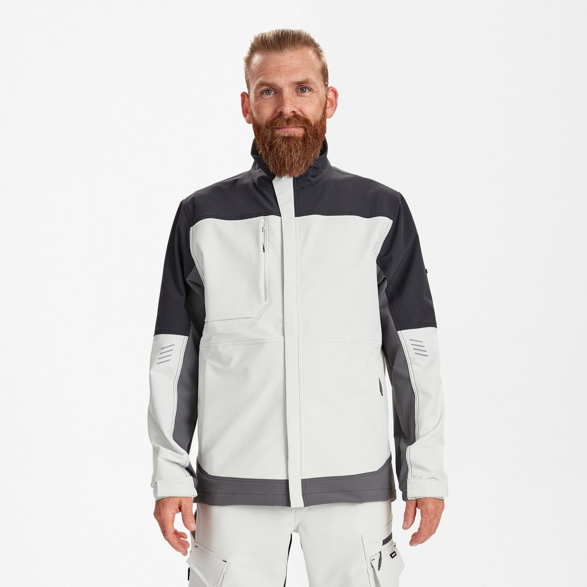 Engel Entire werkjack met 4-weg stretch 1337-234 - Bone White / Anthracite Grey - 2XL