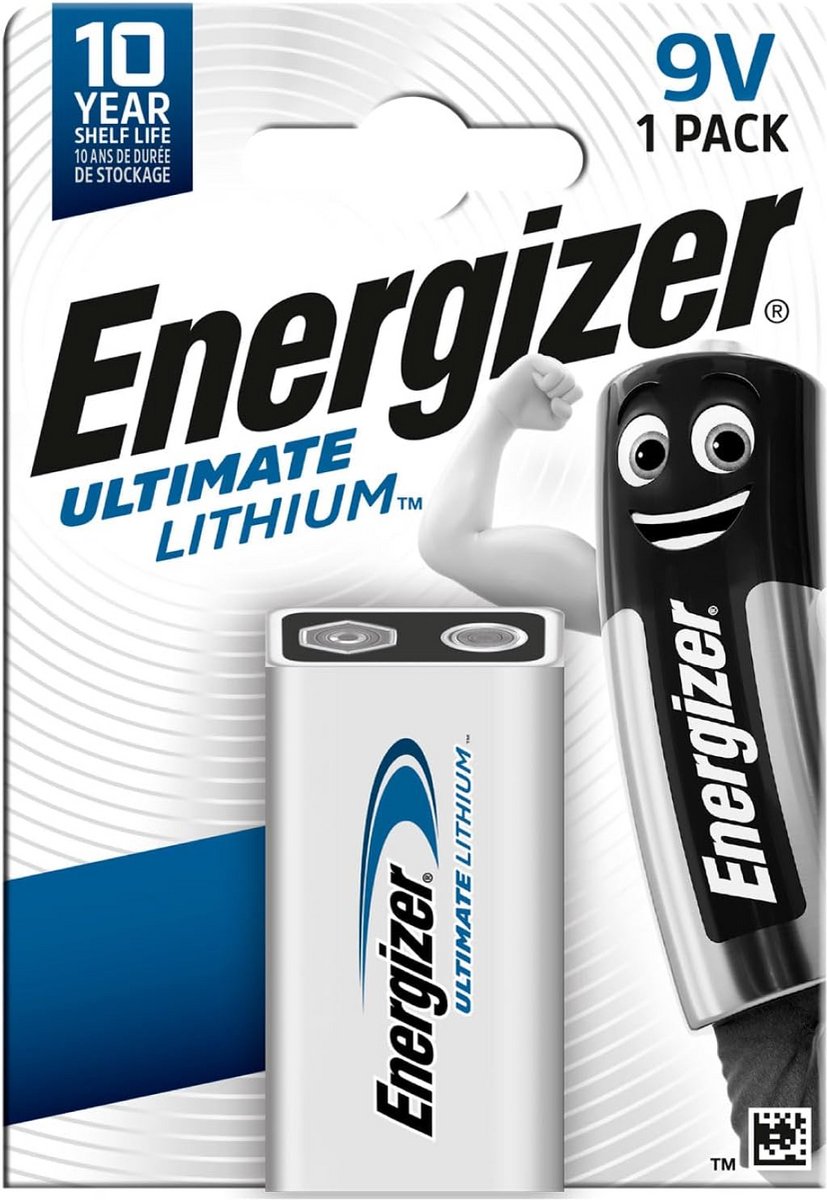 Krachtige 9V Lithium Batterij - Lange Levensduur
