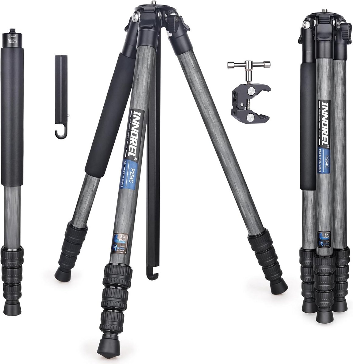 Lichtgewicht Koolstofvezel Camera Statief 62 Inch Compact & Verstelbaar voor DSLR