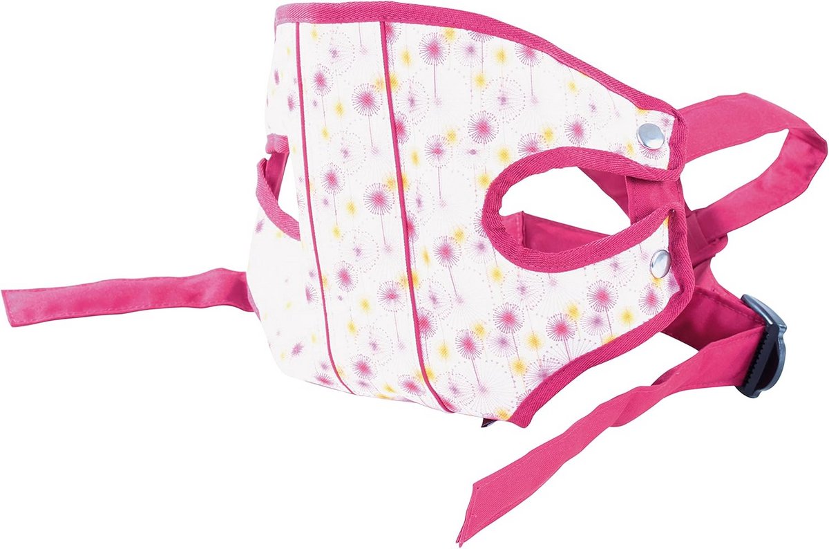 Poppenbuikdrager Happy Flower - Draagzak voor Babypoppen 30-48 cm - Geschikt voor Peuters vanaf 3 Jaar