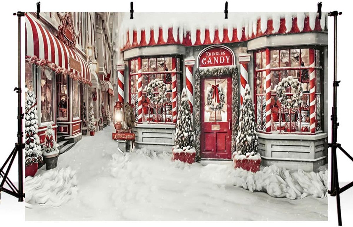 Winterse Kerst Fotografie Achtergrond voor Studio en Feestelijke Portretten