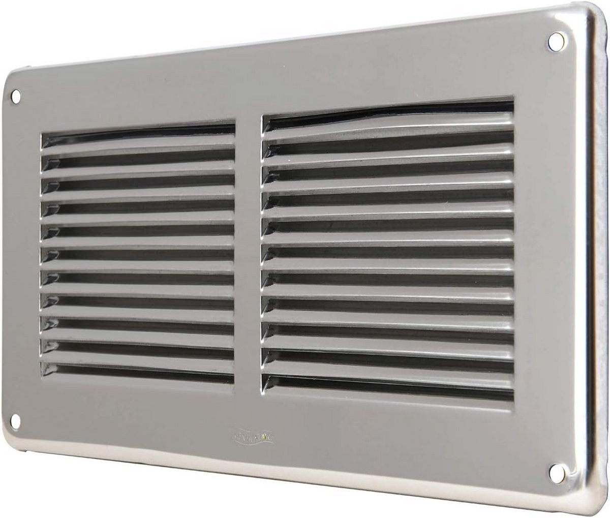 RVS Ventilatierooster Rechthoekig Overlappend 240x140 mm Zelfbouw Ventilatie