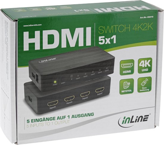 Tendak 5x1 HDMI Switch mit Audio Extraktor, 4K 5 Port HDMI Umschalter, unterstützt ARC mit Optischem Toslink SPDIF L/R 3,5 mm Stereo Audioadapter Tendak 5x1 HDMI Switch mit Audio Extraktor, 4K 5 Port HDMI Umschalter, unterstützt ARC mit Optischem Toslink SPDIF L/R 3,5 mm Stereo Audioadapter
