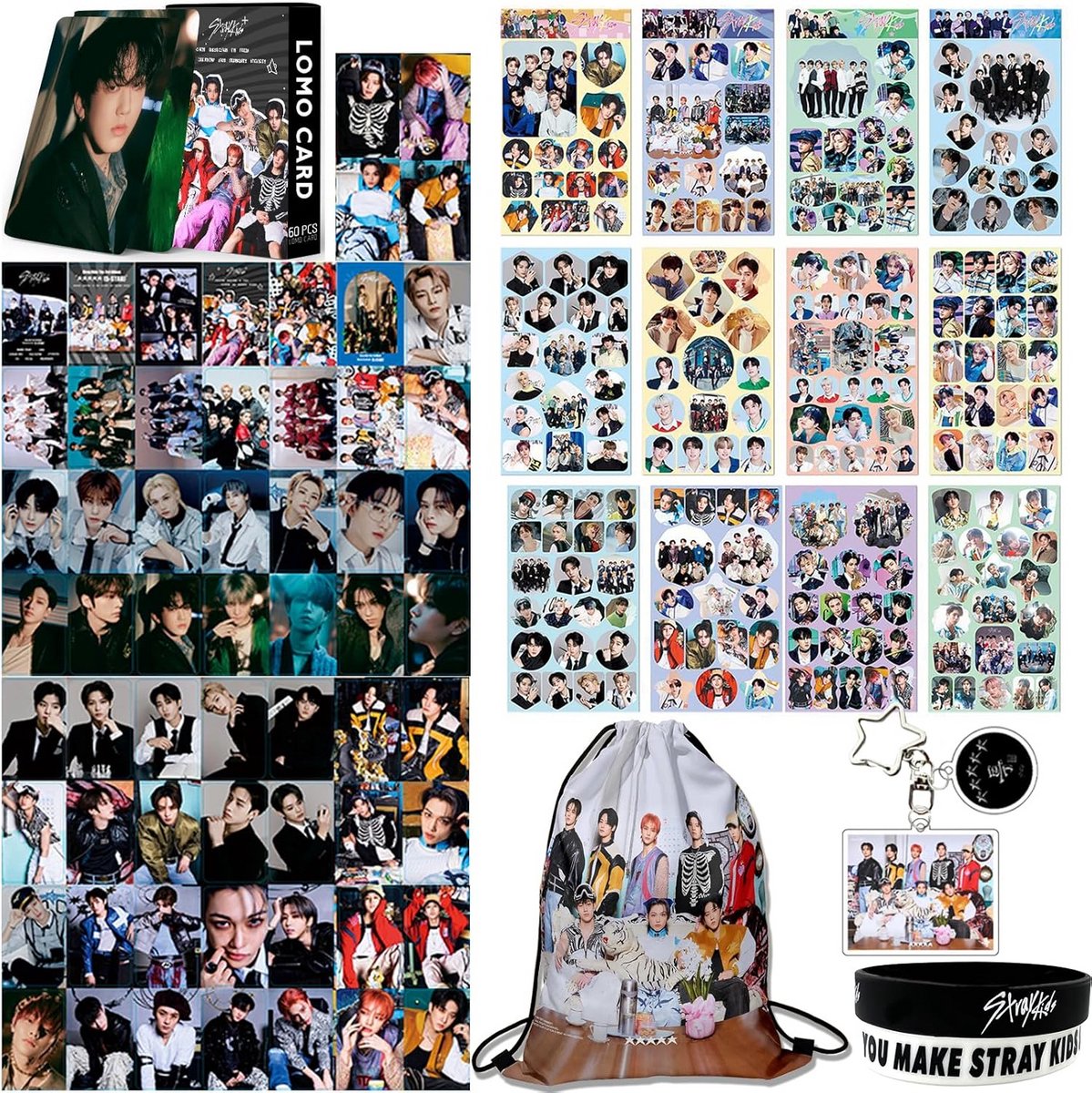 Fan Cadeauset met Rugtas, Fotokaarten en Accessoires - K-Pop Merchandise