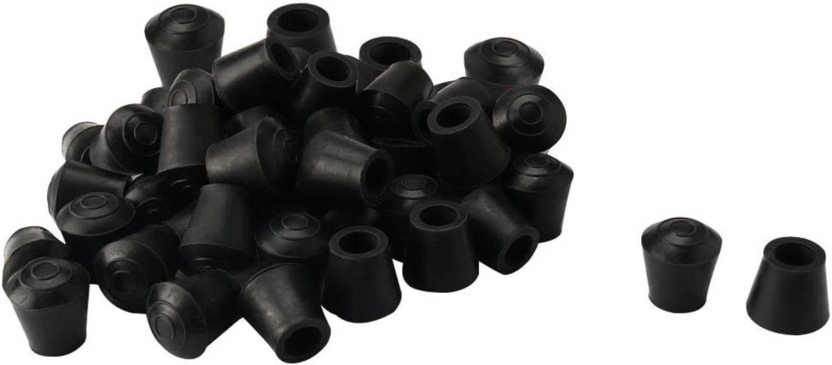 36x Rubber Stoeldoppen 14mm Binnenmaat - Meubelpoten Beschermers voor Glad Schuiven