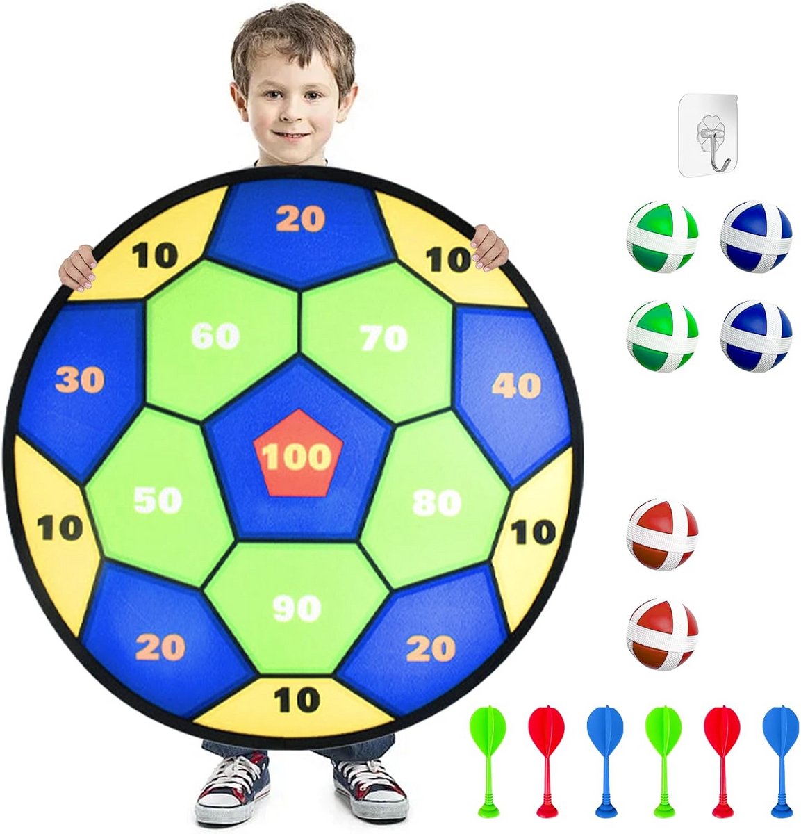 Opvouwbaar Dartbord Spel voor Kinderen met Ballen - Activiteit voor Binnen en Buiten