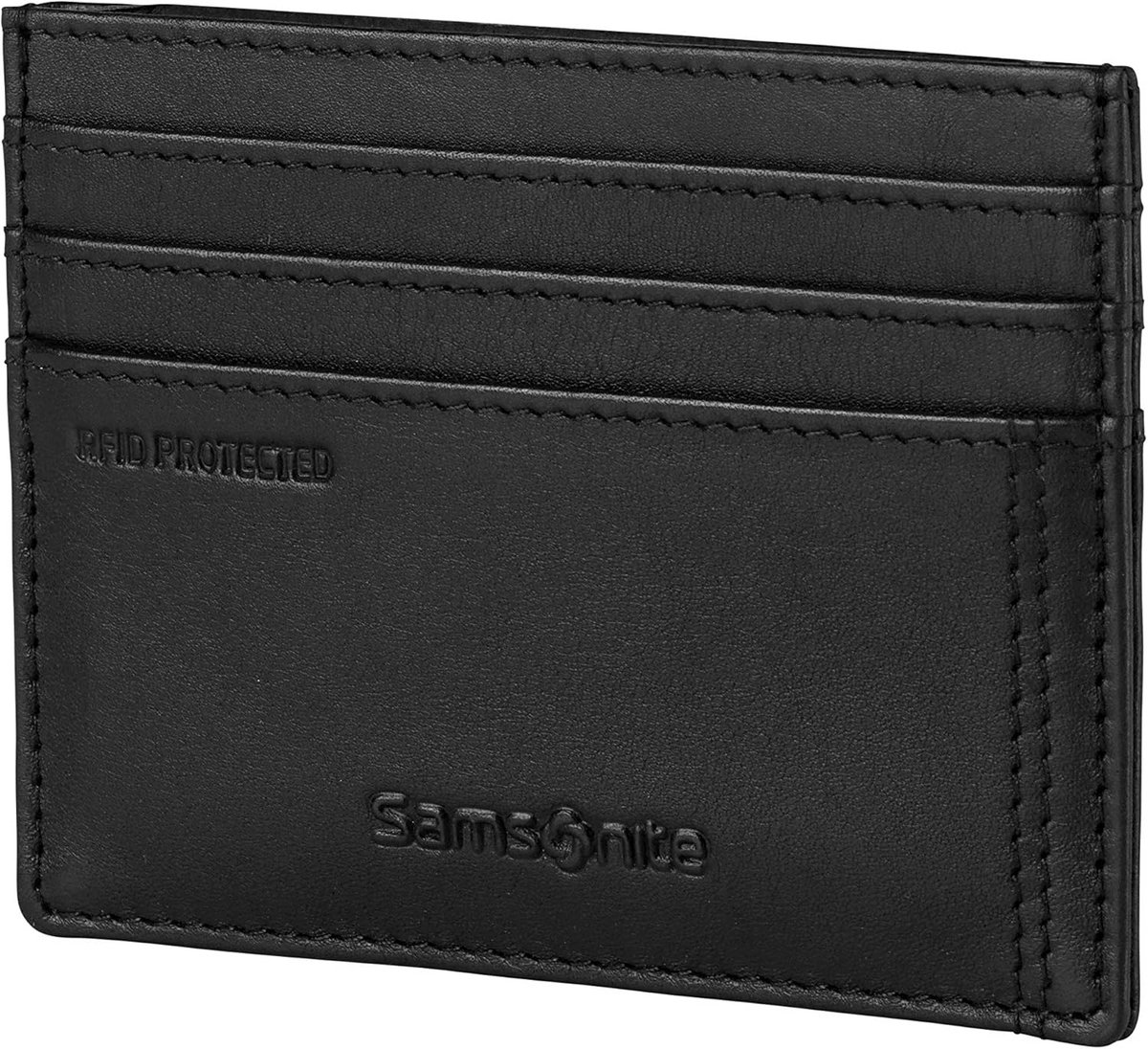 Kaarthouder Leer Zwart Slank Model