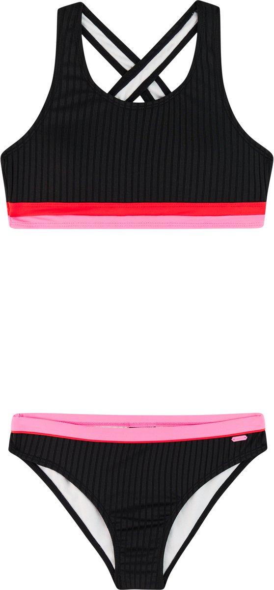 Protest PRTYvette JR - Bikini set Meisjes - Normale pasvorm - Uitneembare vulling - Zwart