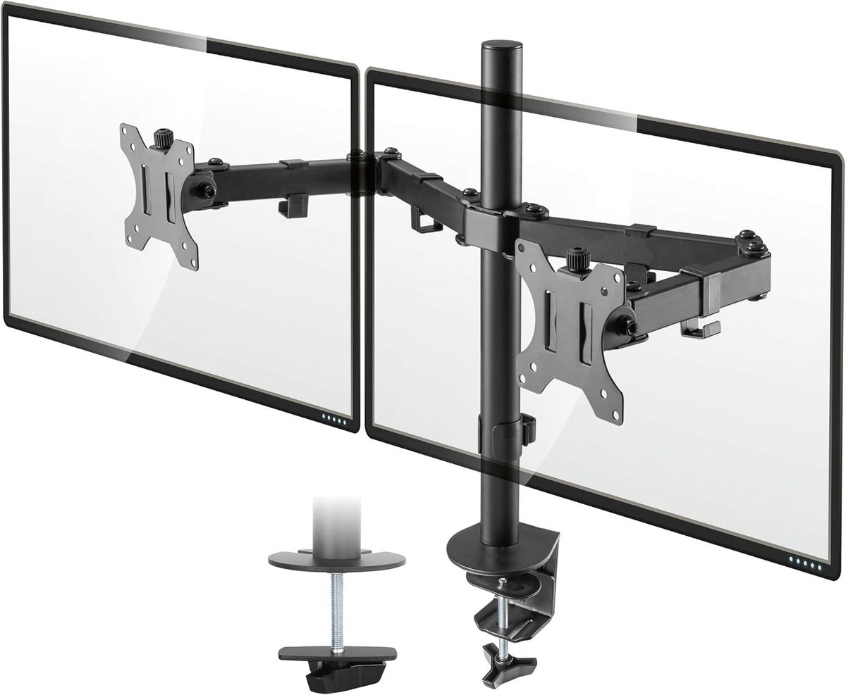 Dubbele Monitorstandaard voor 13-32 inch Schermen - Ergonomische Deskmount met Klem