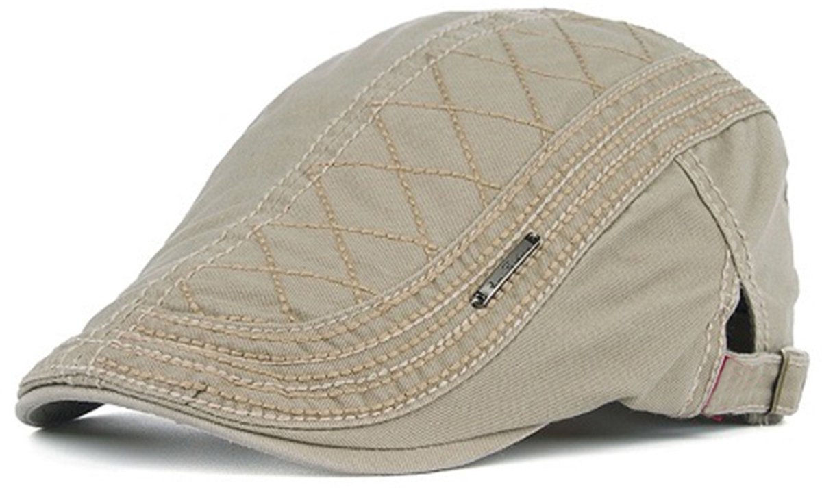 Platte pet - Casual herenhoed - Flatcap, verstelbaar, one size fits all