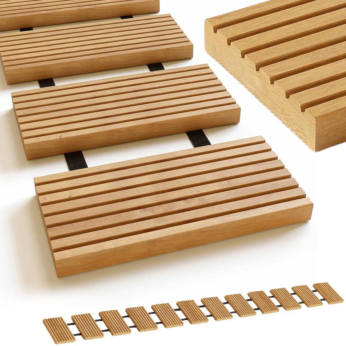 Houten Rolpad van Larikshout - Weerbestendig en Antislip