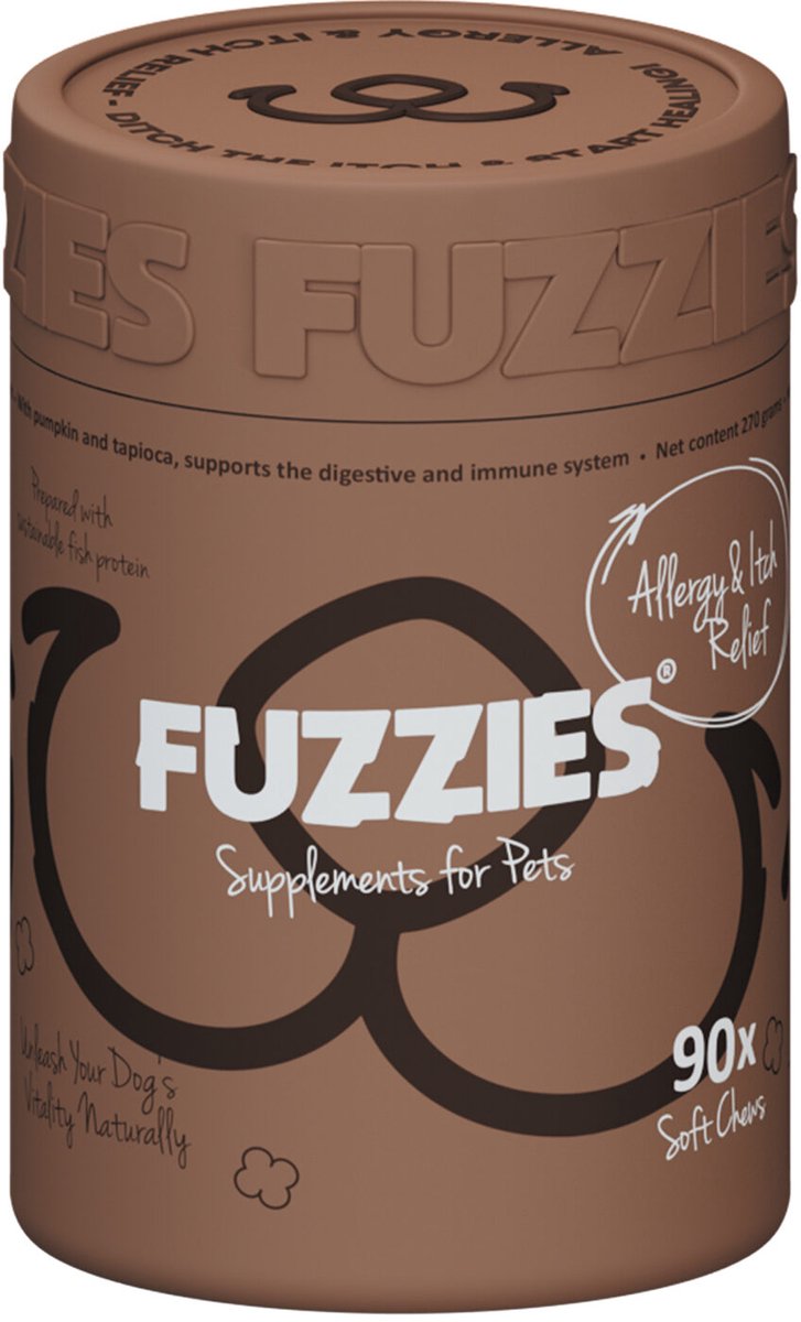 Fuzzies Allergy & Itch Relief 90 stuks - 270 gram - Hond