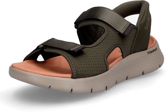 Skechers Go Walk Flex Zandal-Easy Entr - Sandales pour femmes - Vert olive