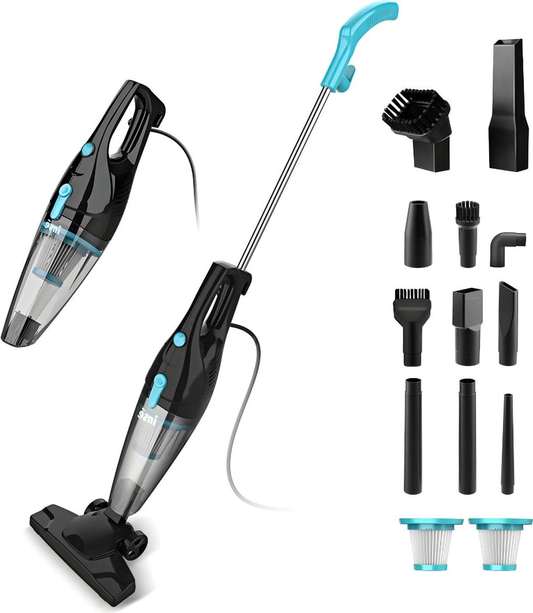 Steelstofzuiger Met Snoer - Handstofzuiger Met Steel - Kruimeldief Best Verkocht - Kruimeldief - Zwart