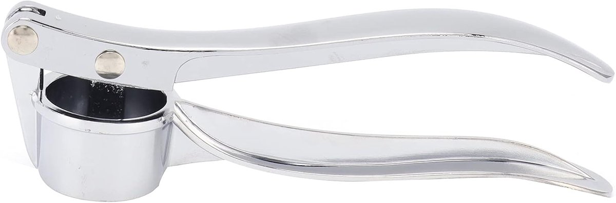 Roestvrijstalen Knoflookpers - Keuken Gadget - Snel Ingrediënten Verwerken - Vaatwasmachinebestendig - 15.5 cm Lengte - Zilverkleurig