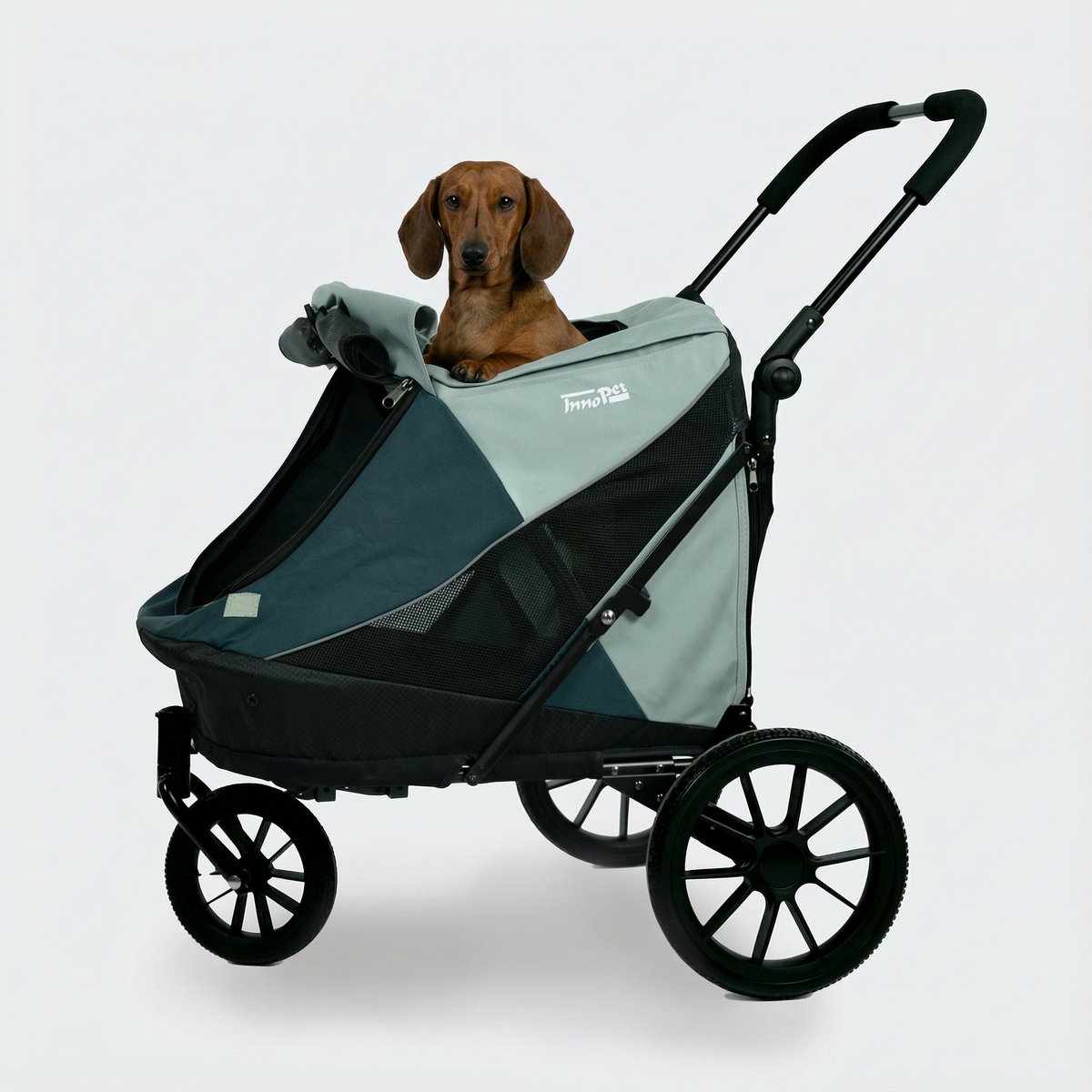 InnoPet Hondenbuggy Noah Lagoon - tot 20kg - Verstelbare duwstang - Fietskar optie - Blauw