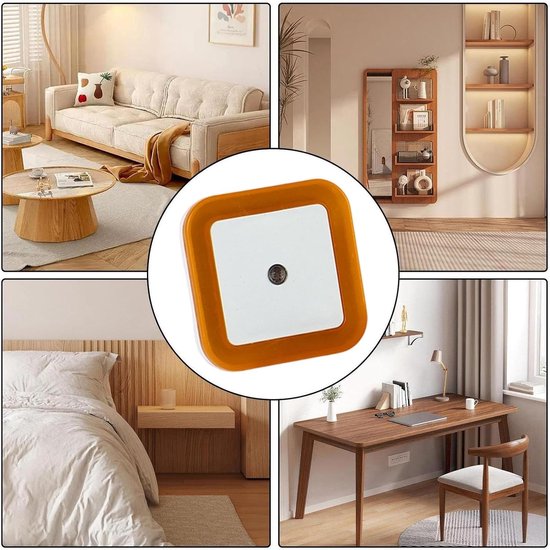 Nachtlamp Plug-in - Stekkerlampje - Automatische Verlichting - Schemer-dageraad Sensor - 4 x 7 x 4 cm - Geel — afbeelding 5