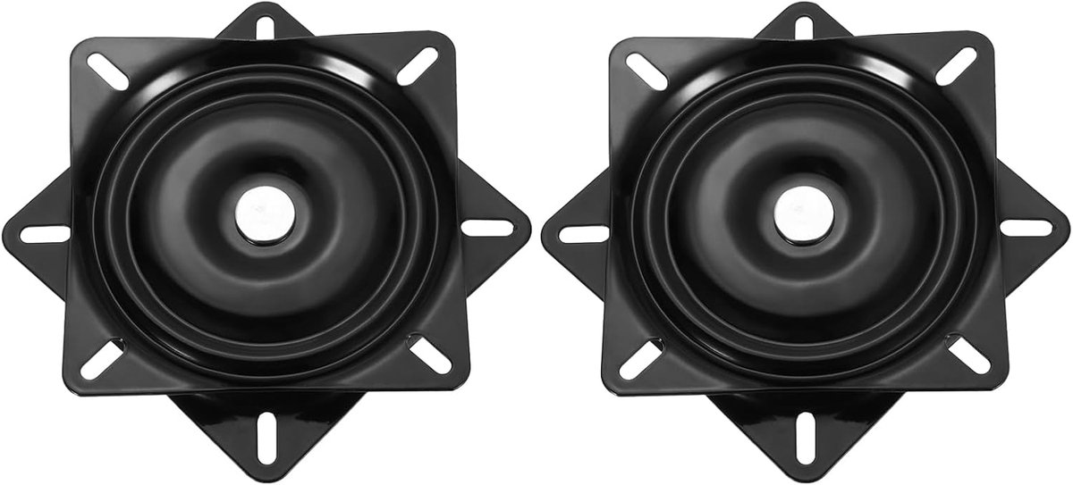 Draaibare Plaat - Draaiplateau Stoel - Meubelrotatie - 360 Graden Lagers - 152 x 152 mm - Zwart