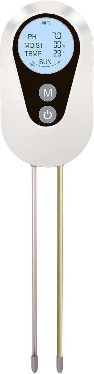 Digitale Bodemmeter - Tuin Meetapparaat - Planten Verzorging - 4-in-1 Functie - 30.5 cm