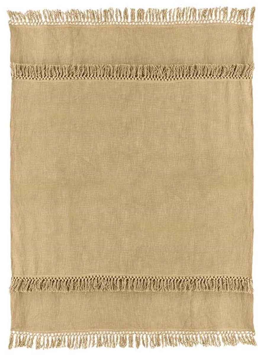 Unique Living Plaid Saba 130x180cm Taffy Geel
